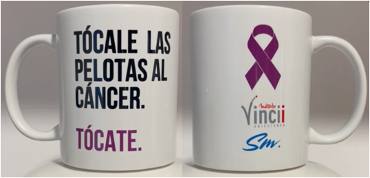 Taza solidaria del Grupo Germinal Oncológico. Tumor. Cáncer